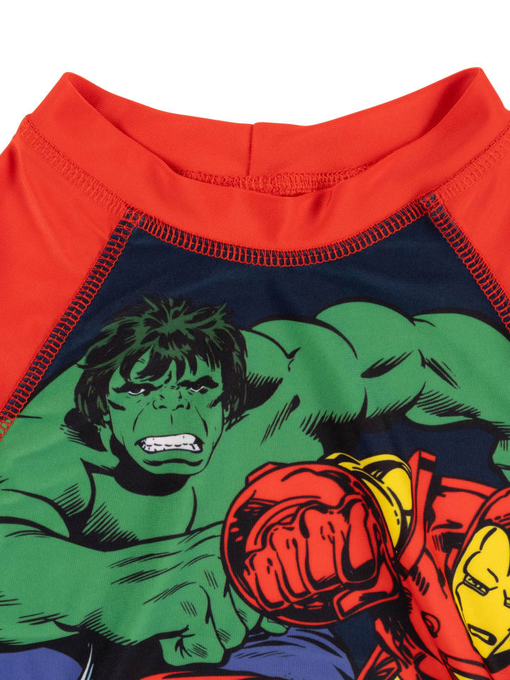 Avengers Купальник Marvel «Мстители», защита от УФ-излучения, 30 см, двухсекционный, разноцветный — фото 4