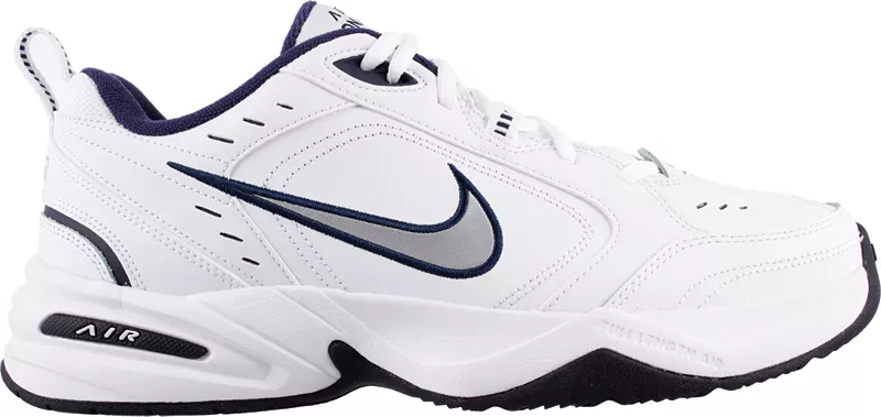 

Мужские тренировочные кроссовки Nike Air Monarch IV, цвет White/Mtllc Slvr/Mid Navy