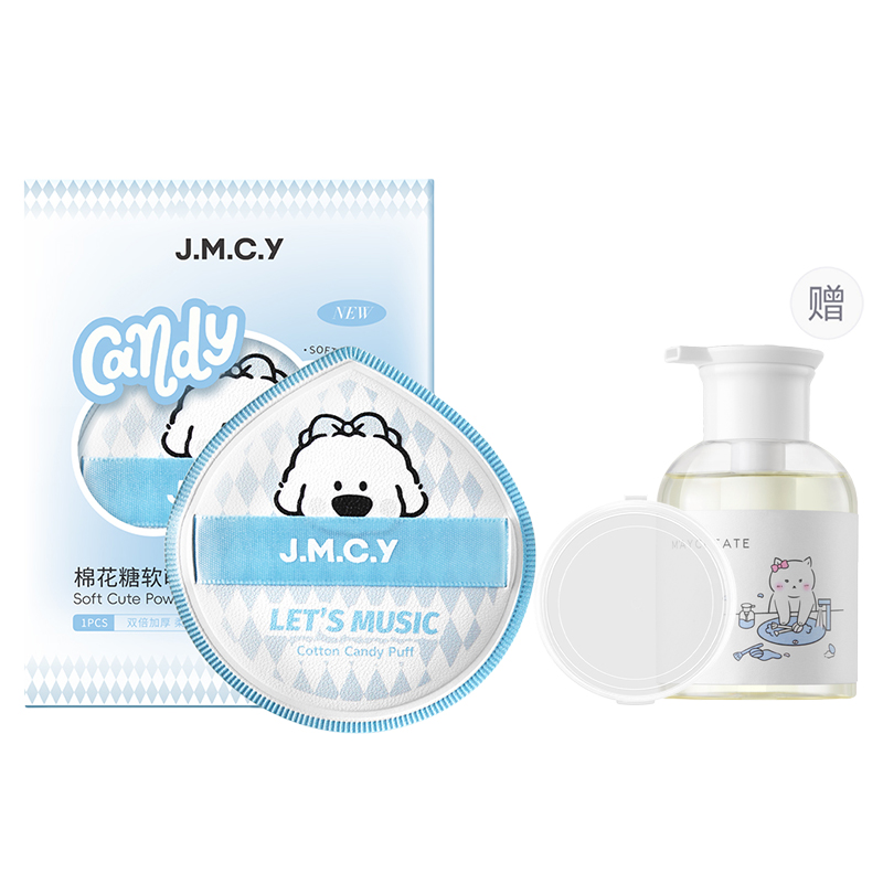 

Пудра / Спонжи для макияжа Unisex M'AYCREATE, [1 Pc-Blue]Cotton Candy Soft And Adorable Powder Puff+Free Powder Puff Cleaners 255Ml+Free Storage Box