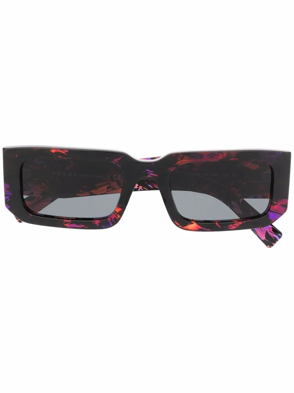 

Солнцезащитные очки черепаховой расцветки Prada Eyewear, оранжевый