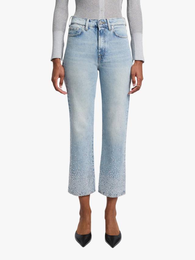 

Джинсы logan stovepipe crystal jeans 7 For All Mankind, светло-синий