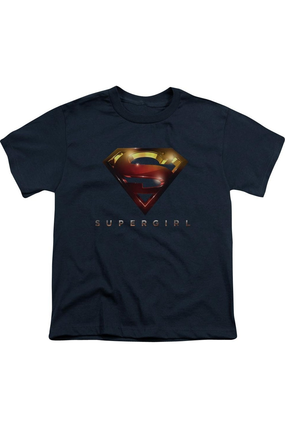 

Футболка с логотипом Supergirl для молодежи Gildan, темно-синий