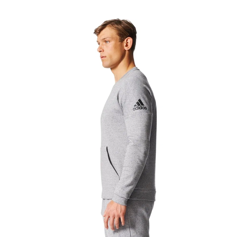 Свитшот мужской Medium Heather Gray Adidas — фото 4