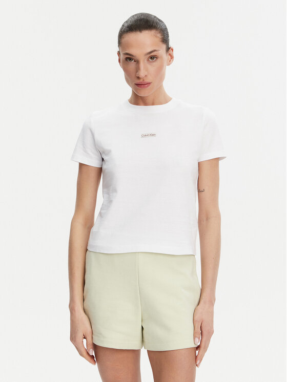 

Облегающая футболка Placed Institutional J20J225524 Calvin Klein Jeans, белый