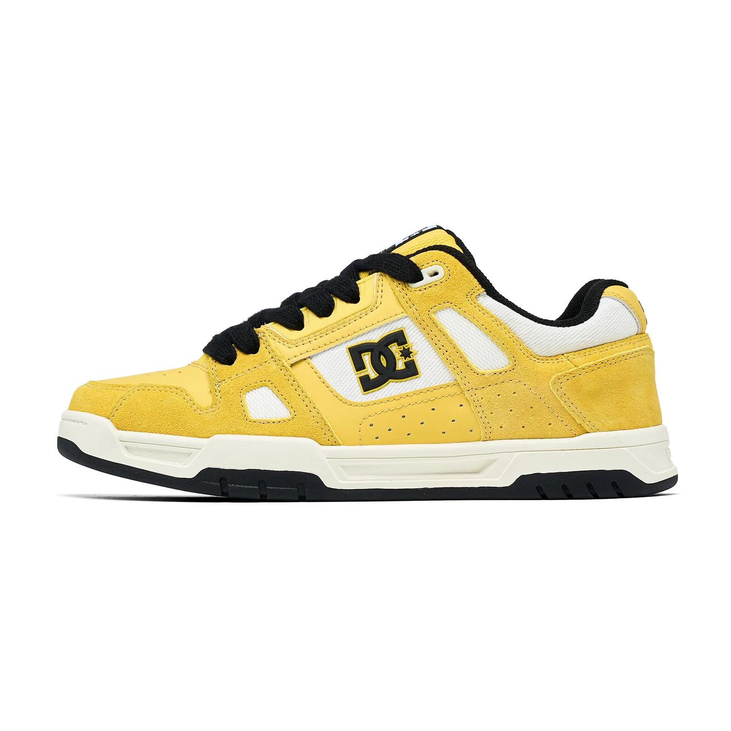 Кроссовки для скейтбординга STAG Cow Split Leather низкие мужские DCSHOES, Jiao Yan Yellow[Standard, True to Size, True to Size]
