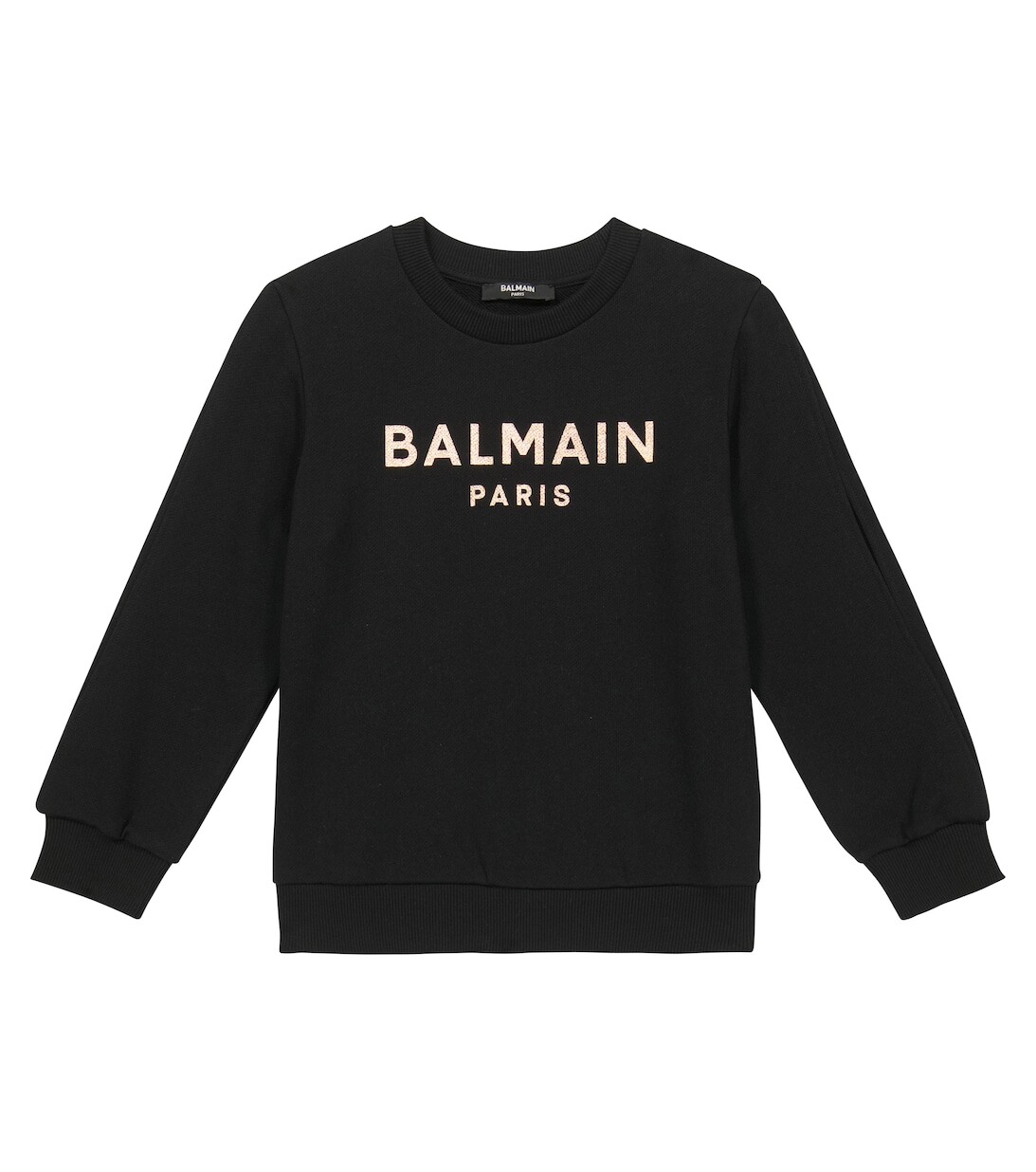 

Толстовка из хлопкового джерси с логотипом Balmain, черный
