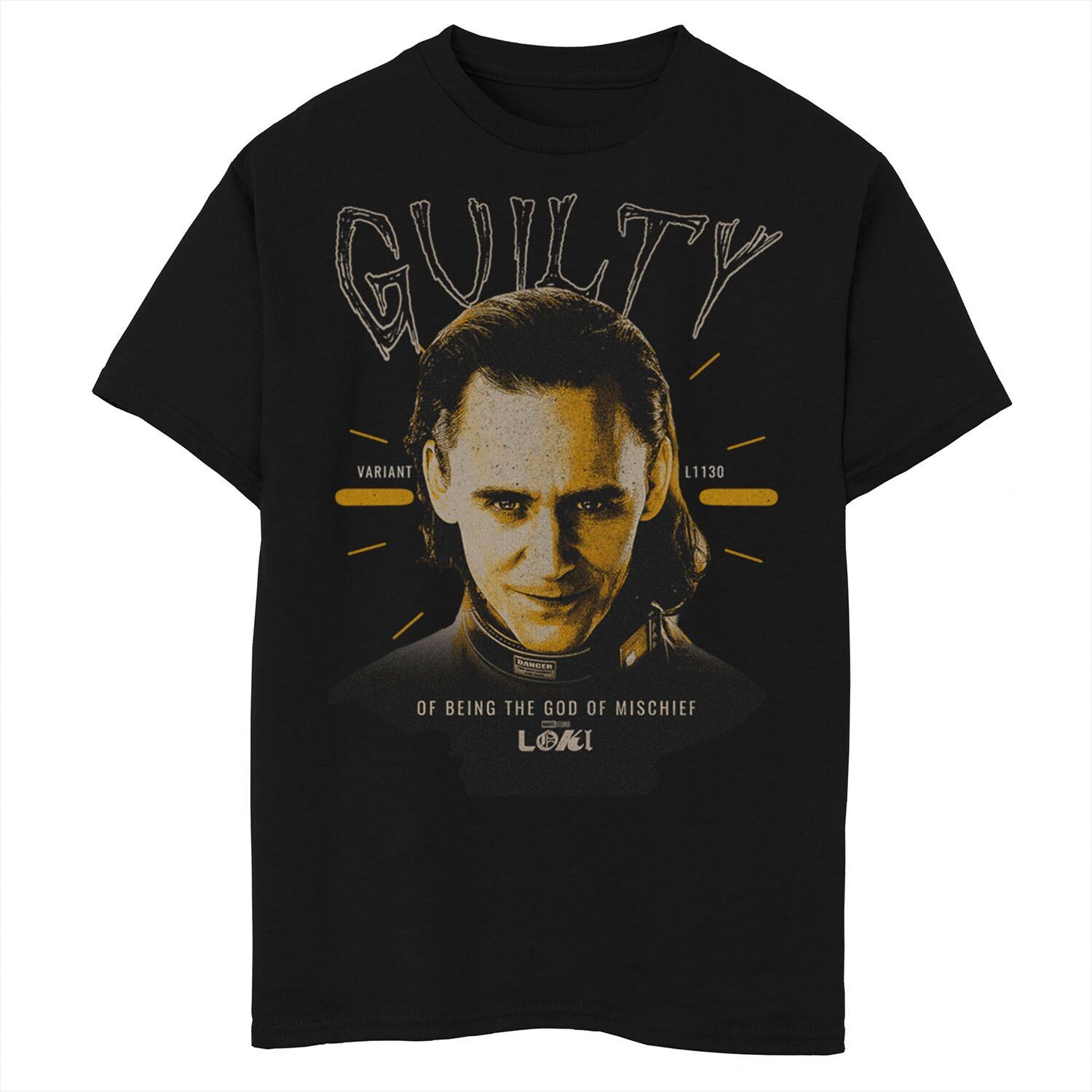 

Футболка с рисунком Marvel Loki Guilty Head Shot для мальчиков 8–20 лет Licensed Character