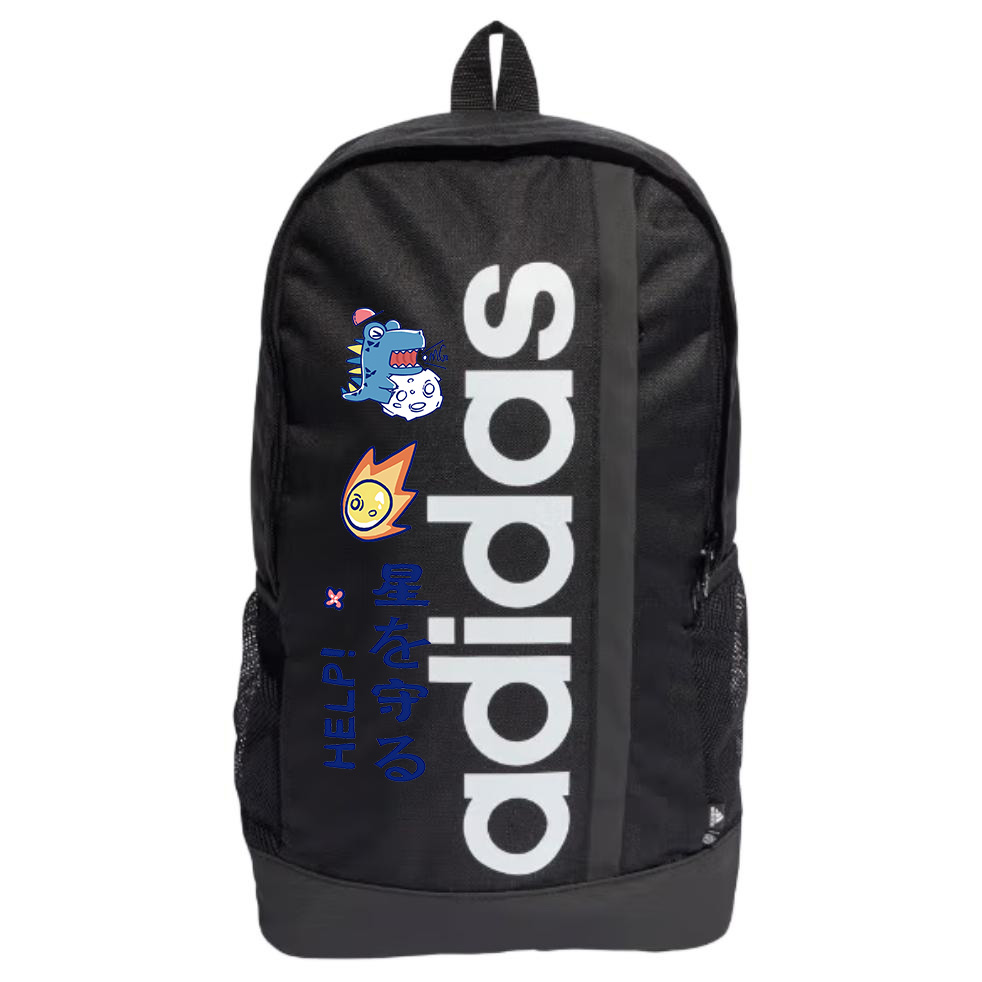 

Adidas Тканевый рюкзак с белой печатью унисекс черный