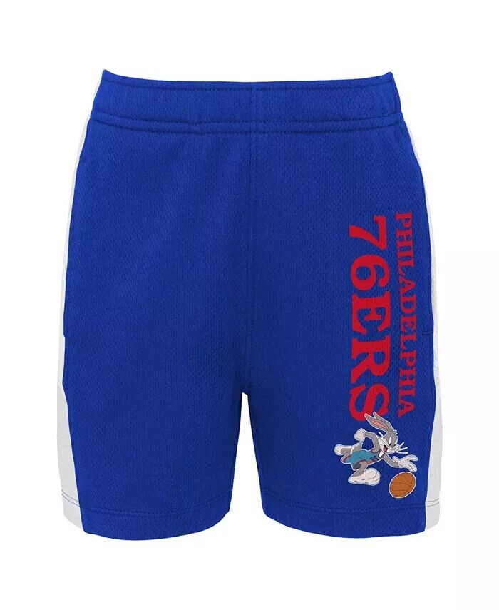 

Шорты для больших мальчиков и девочек Royal Philadelphia 76ers Space Jam 2 Slam Dunk Mesh Outerstuff