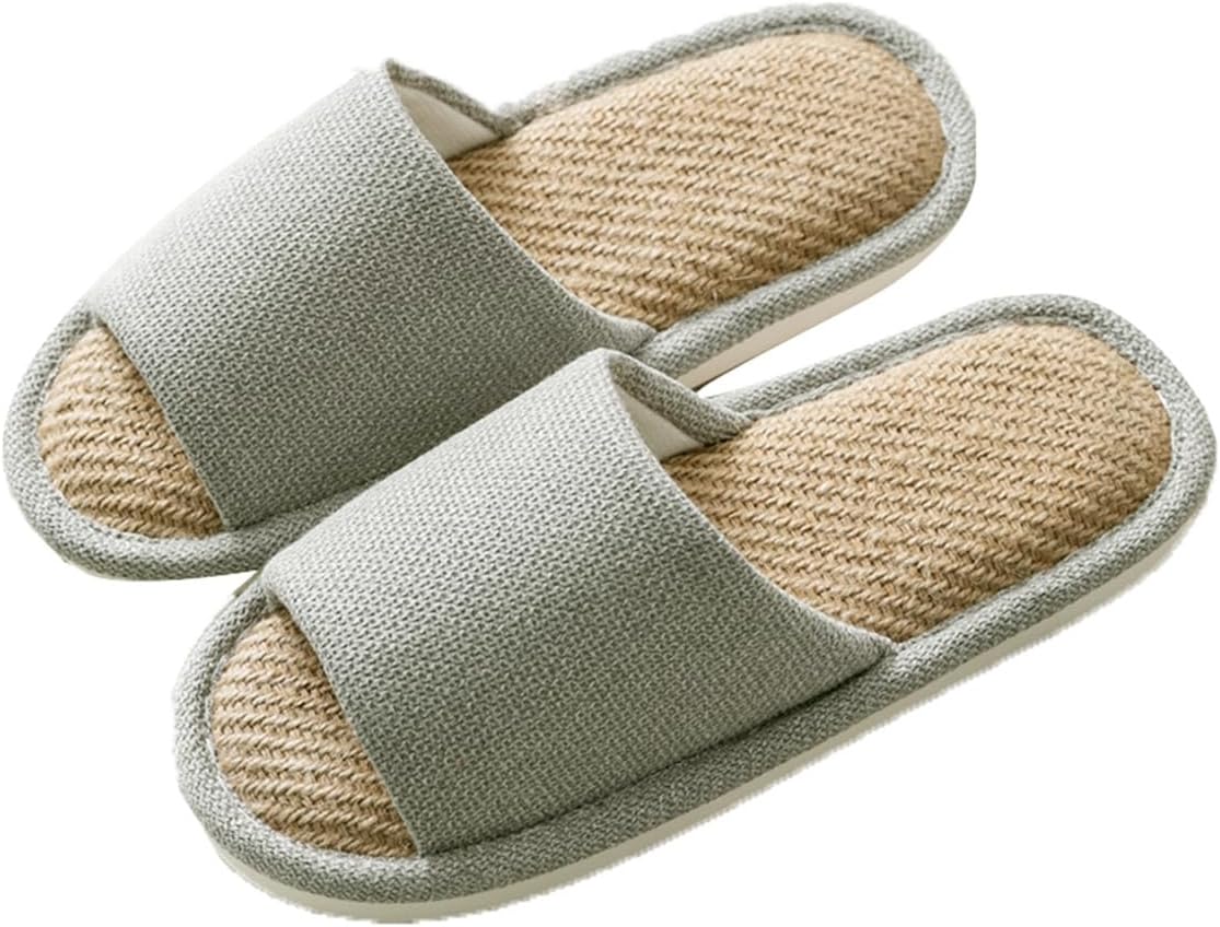 

Льняные тапочки Cliont на все сезоны для дома, для мужчин и женщин, с мягкой подошвой для пола, хлопковые тапочки, серебро