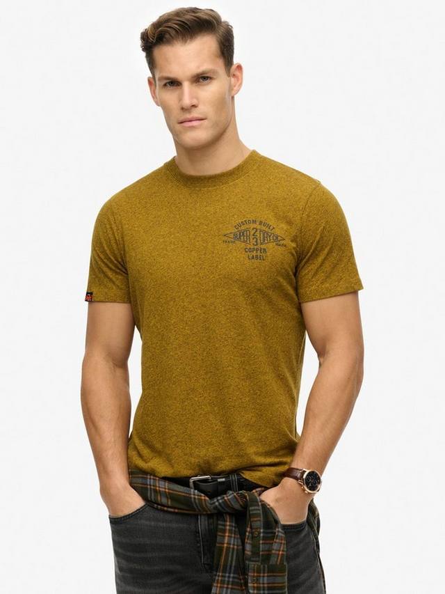 

Расслабленная футболка с медной этикеткой Superdry, цвет Utah Gold Grit