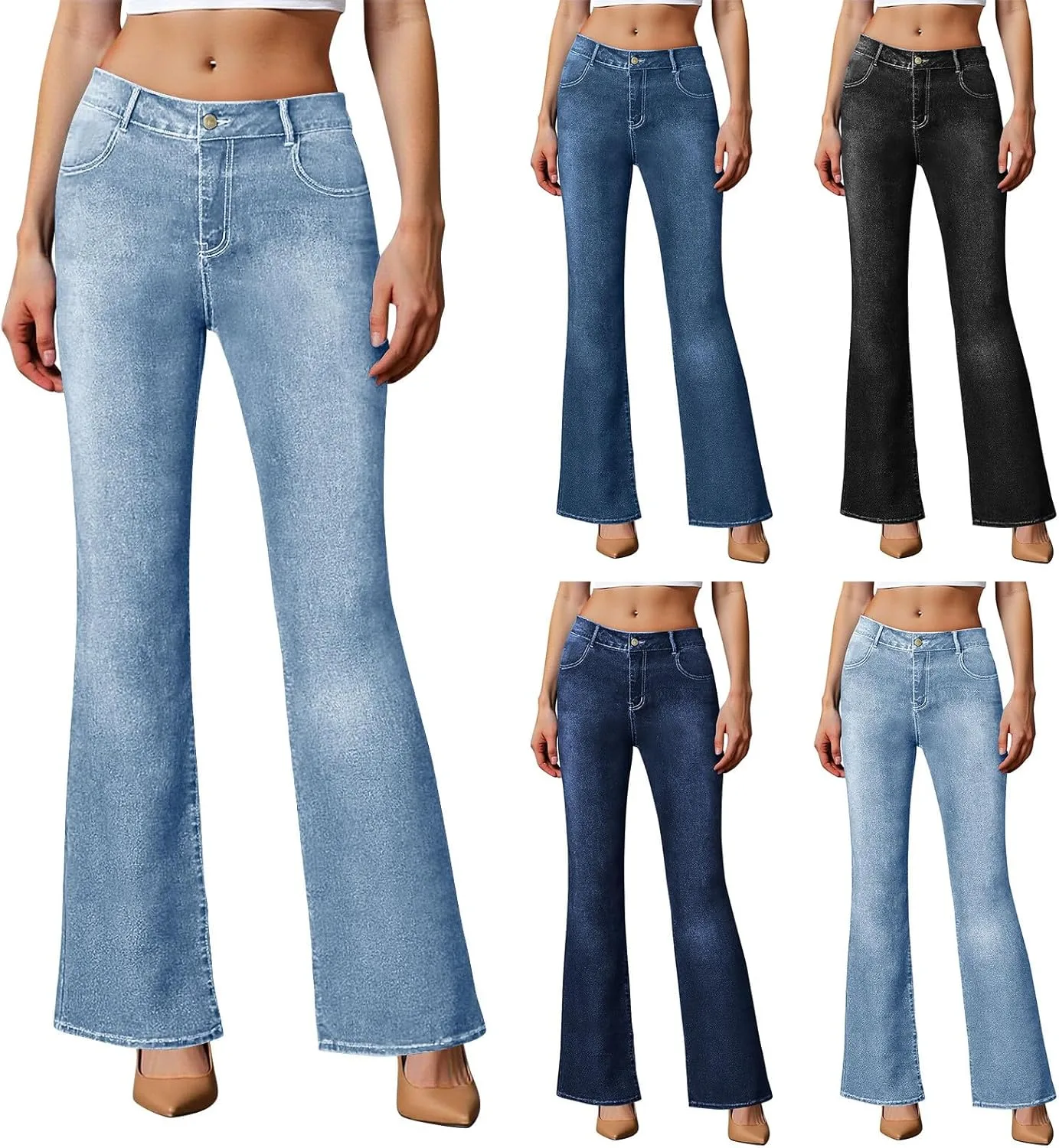 

Джинсы Bell Bottom для женщин 2026, высокие, расклешенные