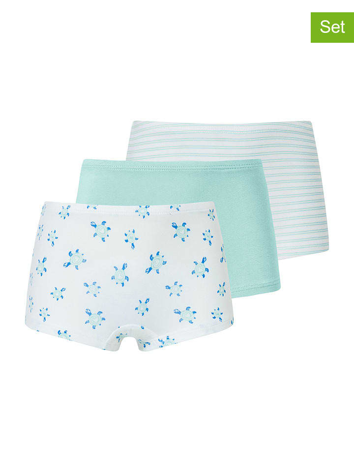 

Schiesser Комплект из 3 штук: боксерские трусы белого/бирюзового цвета