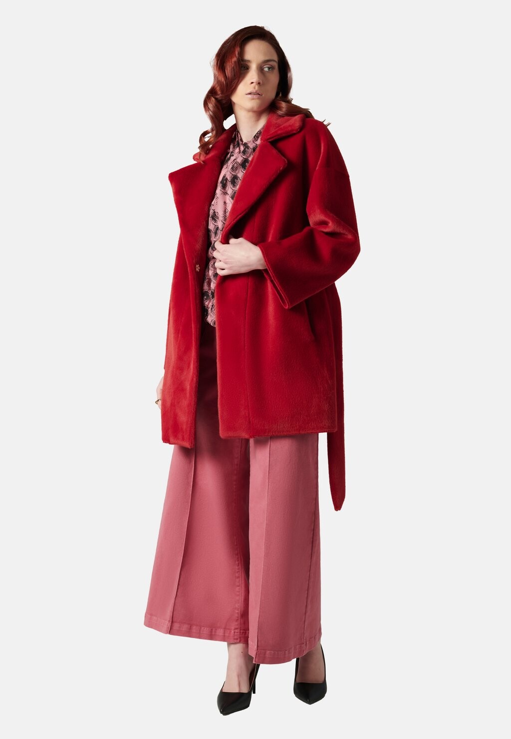 

Короткое пальто Manila Grace, красный