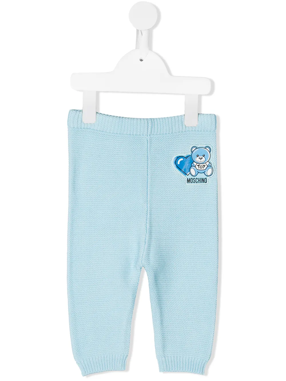 

Брюки с нашивкой-логотипом Moschino Kids, синий