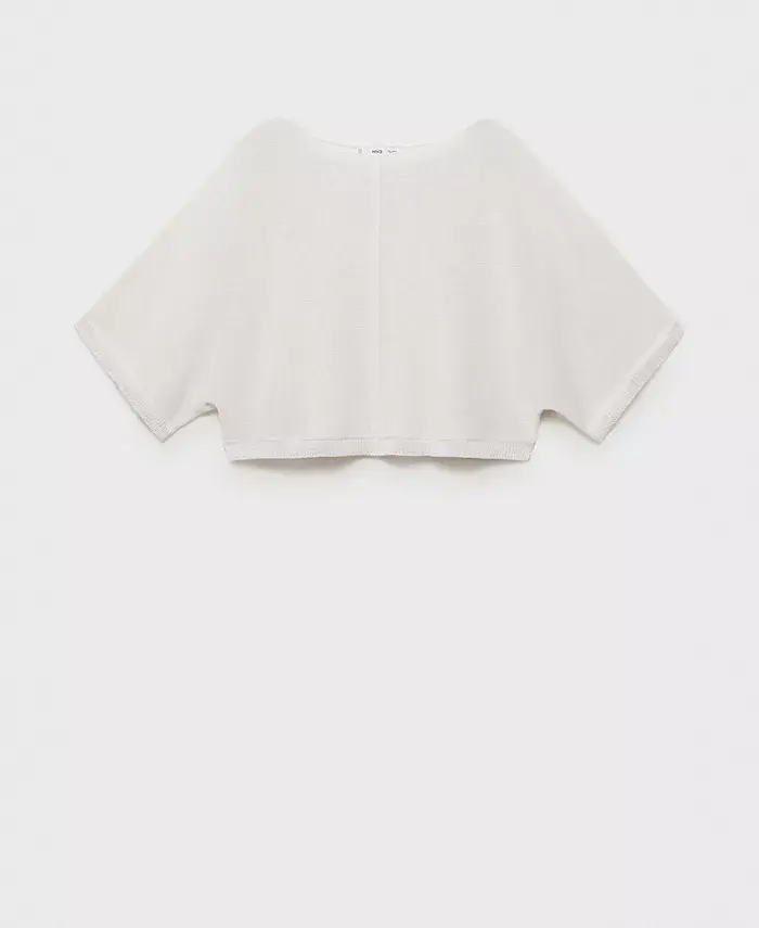 

Женский свободный свитер тонкой вязки MANGO, белый