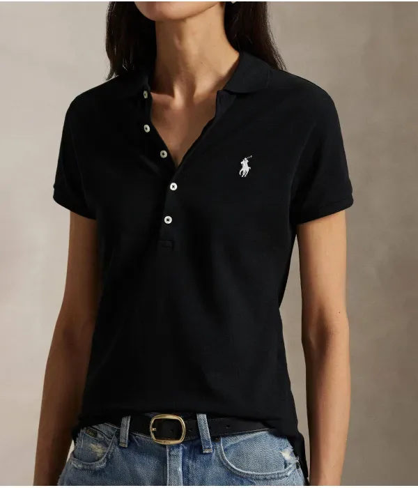 Поло Джули slim fit Polo Ralph Lauren, черный — фото 4