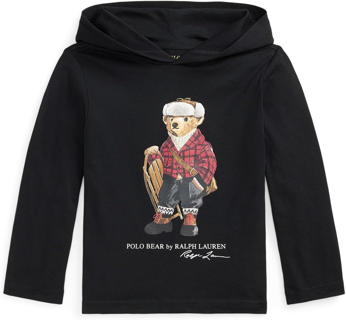 

Футболка с капюшоном Polo Bear из хлопка Polo Ralph Lauren Kids, Hol25 Bear Polo Black