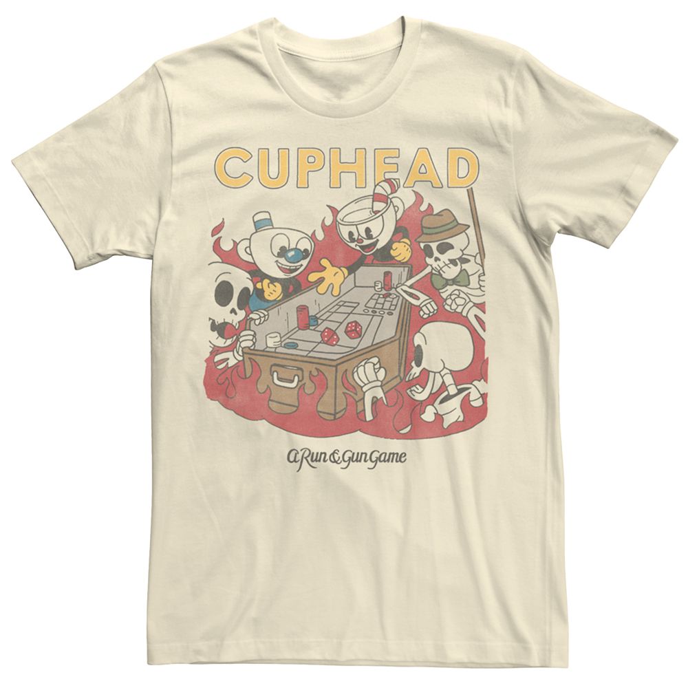 

Мужская футболка Cuphead Craps Licensed Character, цвет Natural