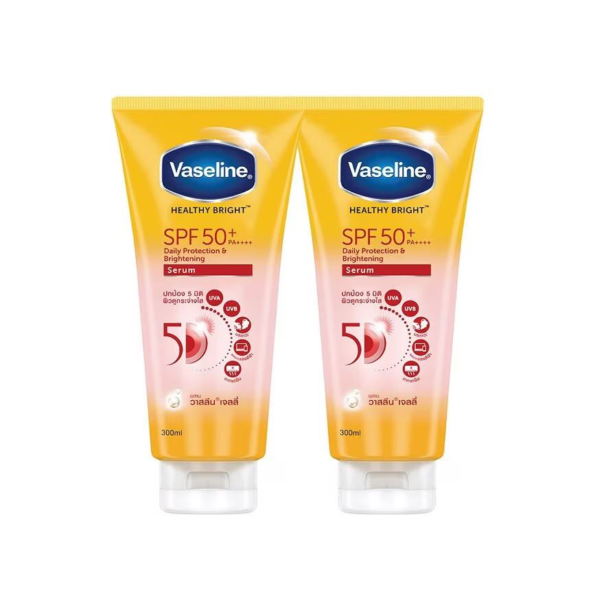 

Vaseline Healthy Bright Daily Protection Осветляющая сыворотка SPF50+ PA++++ 300 мл.Твин