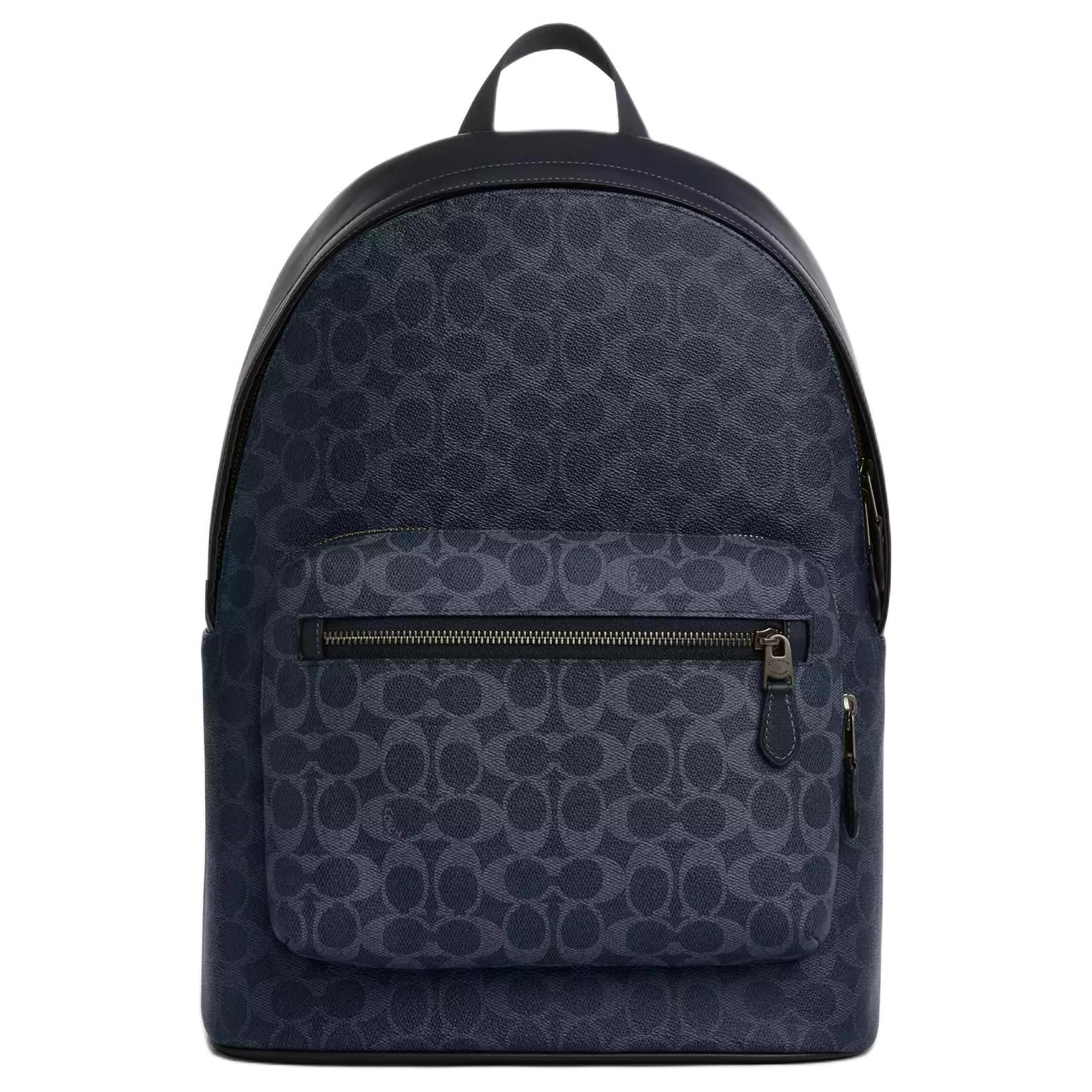 

COACH Большой рюкзак из джинсовой ткани с восковым покрытием