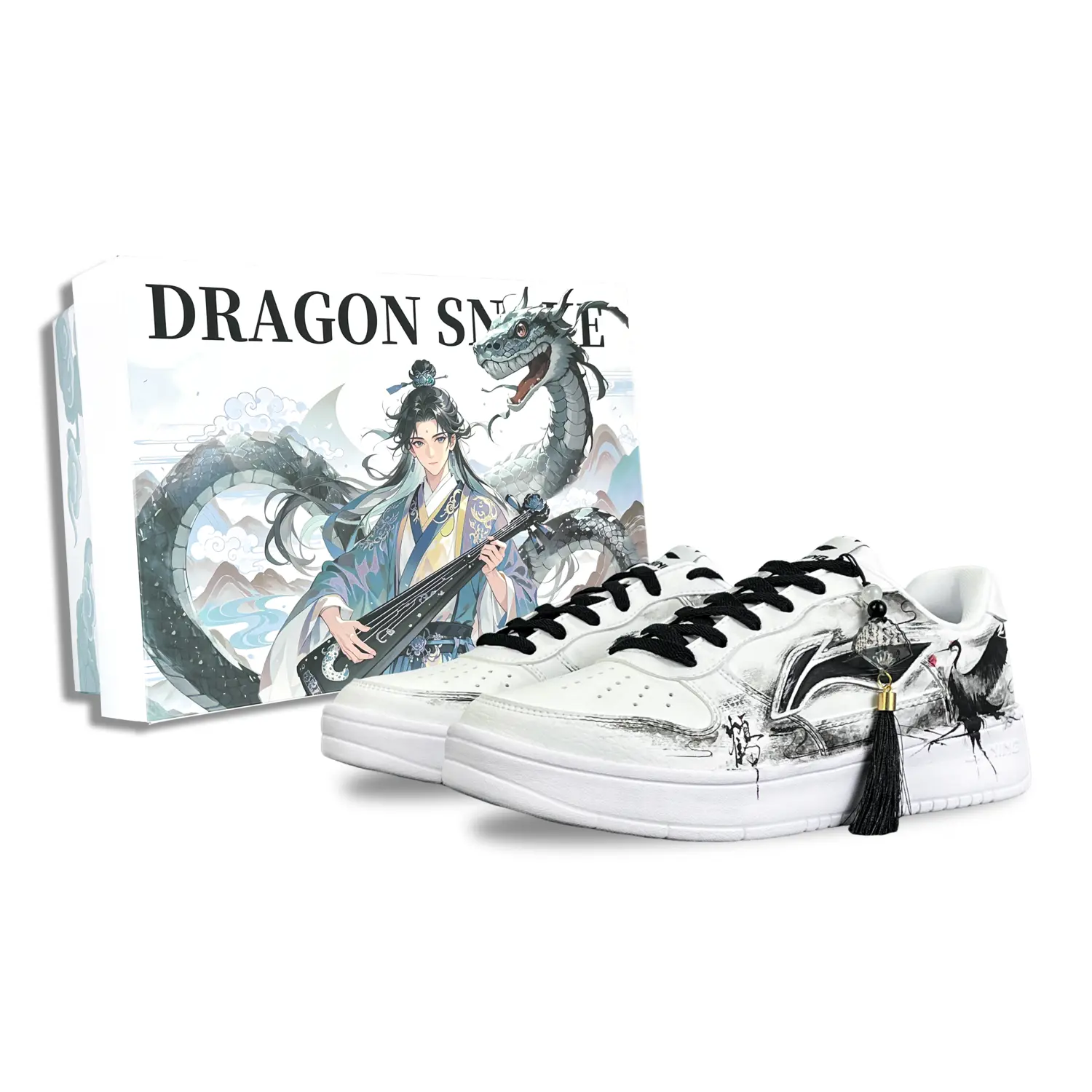 

LINING Кроссовки для скейтбординга Pontoon Boats, нескользящие и износостойкие, дышащие, низкие, мужские, черно-белые