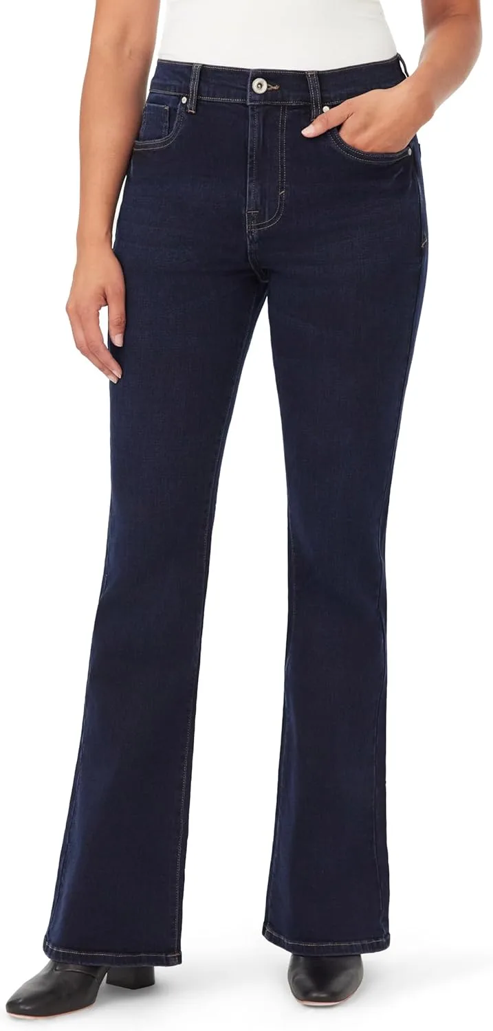 

Джинсы kensie для женщин Natalie High-Rise Bootcut Cross Hatch, длина по внутреннему шву 32 дюйма