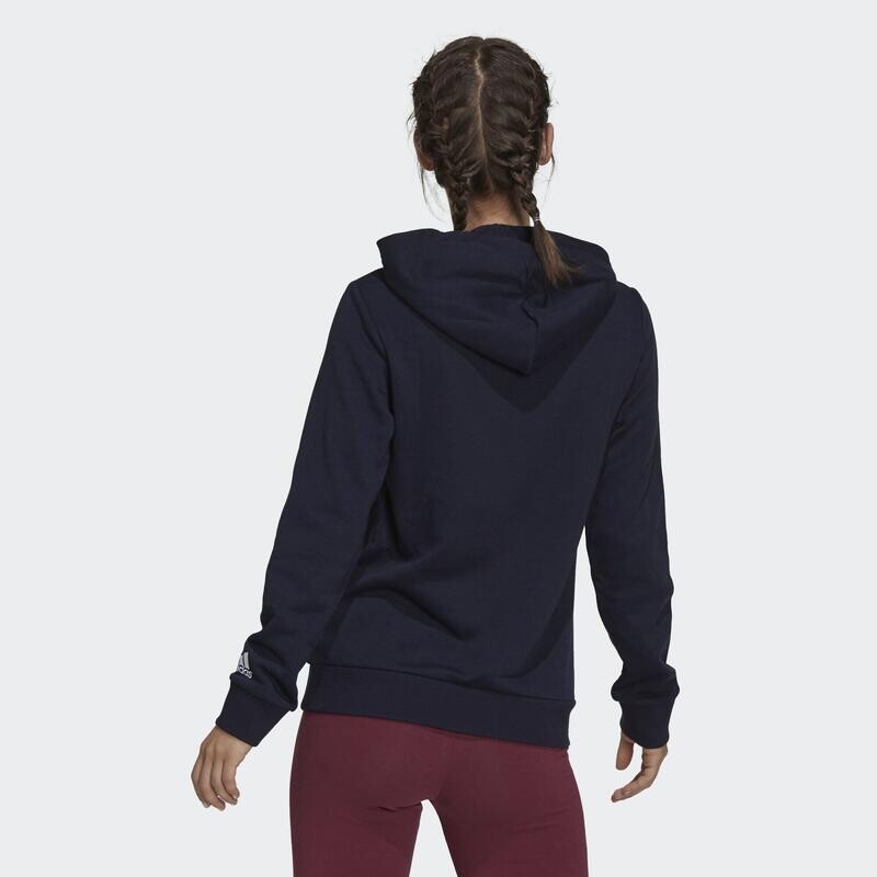 Женская спортивная толстовка Adidas, цвет petrolblau/weiss — фото 4