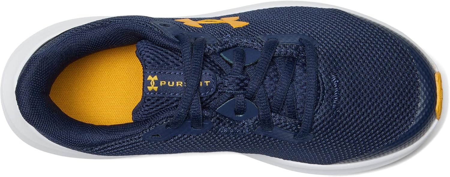 Кроссовки Under Armour Pursuit 4 для мальчиков школьного возраста, синий/золотой — фото 2
