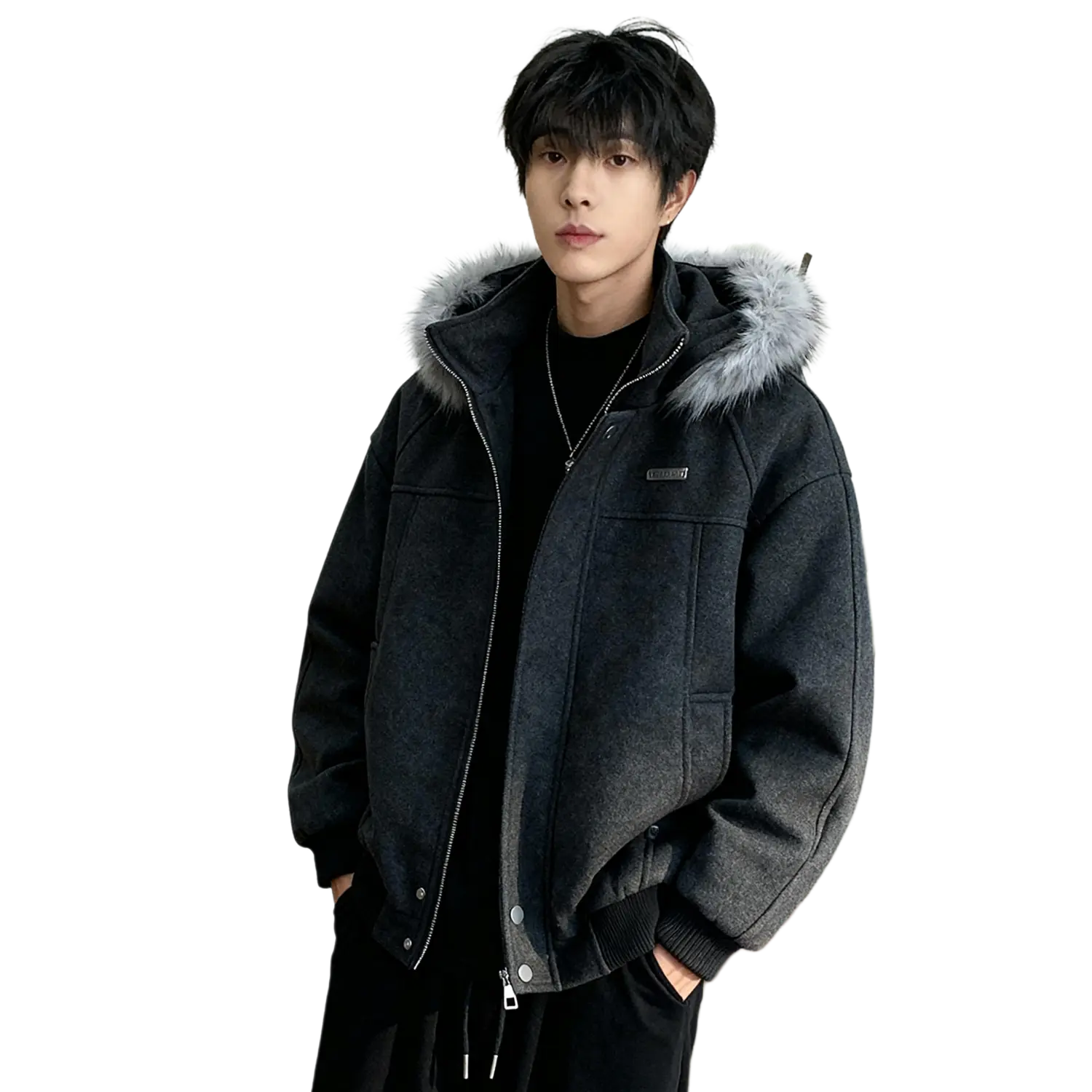 

Толстовка Unisex Hooded Moderate Cardigan X1617, темно-серый sweatshirt