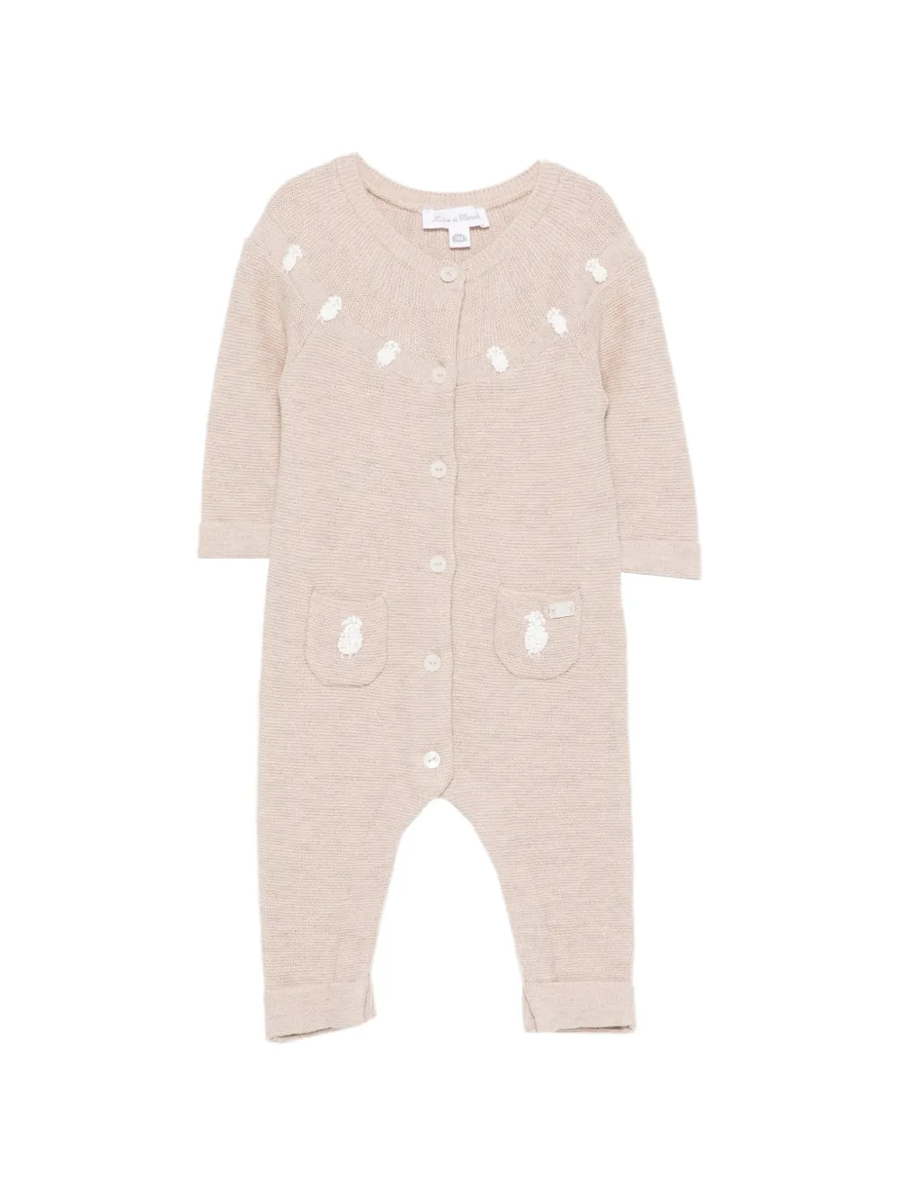 

Комбинезон с отделкой Tartine Et Chocolat, бежевый