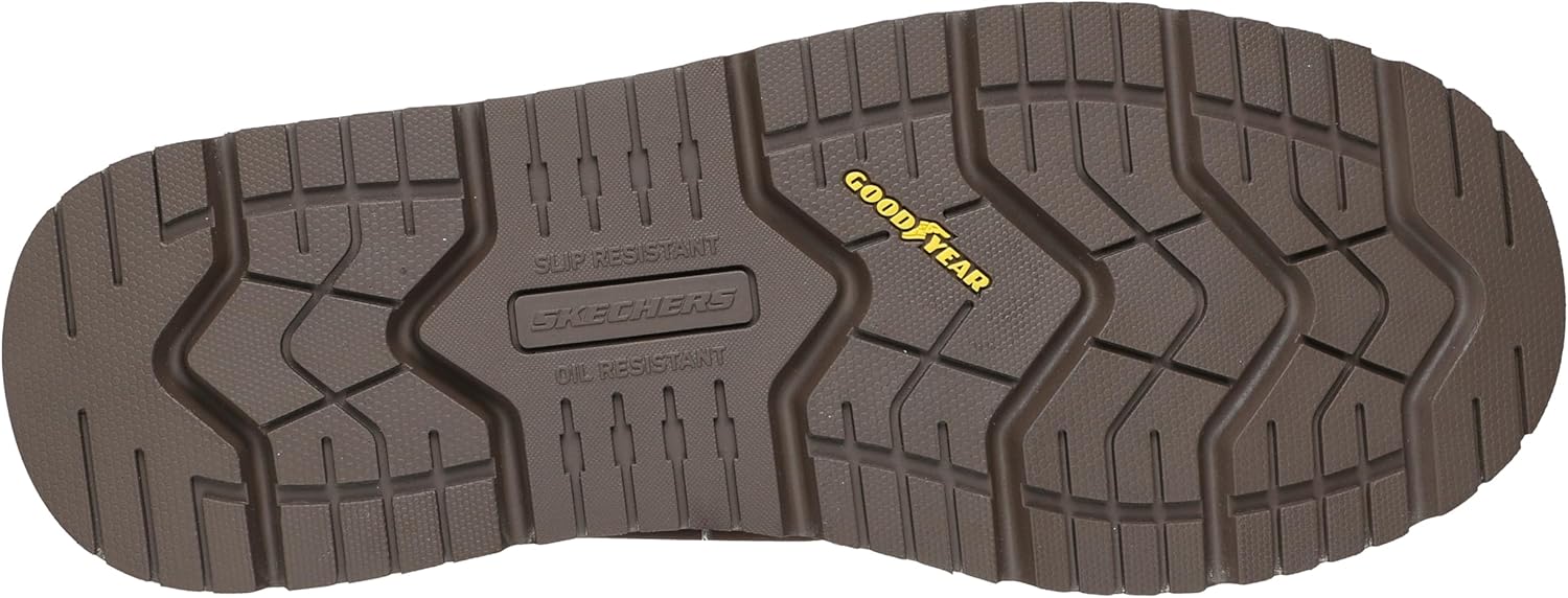 Мужские ботинки Skechers Skechers X John Deere водонепроницаемые с гибкой подошвой Ranger - Hollow Rapids, коричневый — фото 4