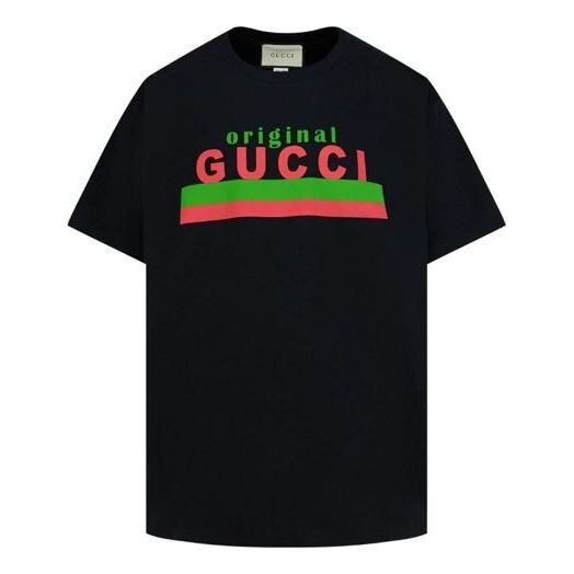 

Футболка original print oversize t-shirt 'black' Gucci, черный