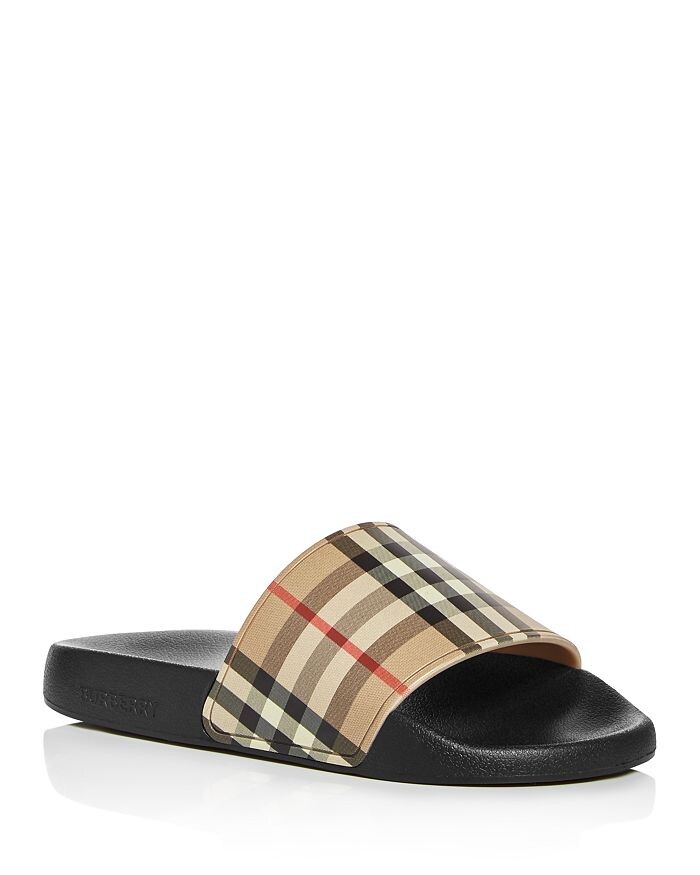 Женские шлепанцы Furley в винтажную клетку Burberry
