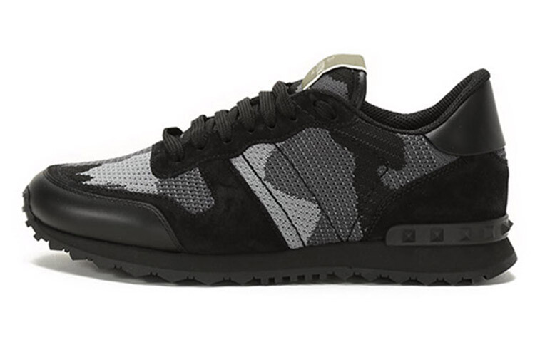 Кроссовки на шнуровке с камуфляжным принтом Valentino Garavani Rockrunner Rockrunner