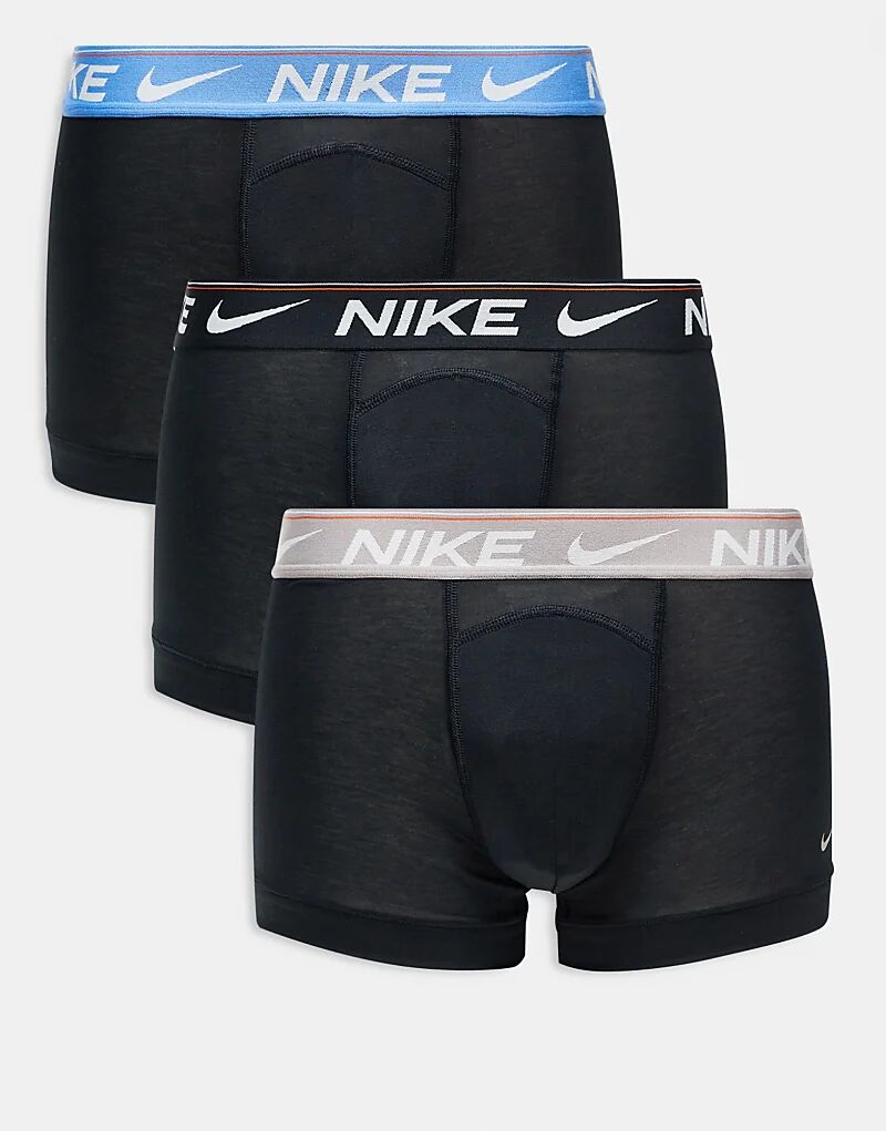 

Комплект из 3 трусов-боксеров Nike Dri-Fit Ultra Comfort черного цвета с контрастными поясами