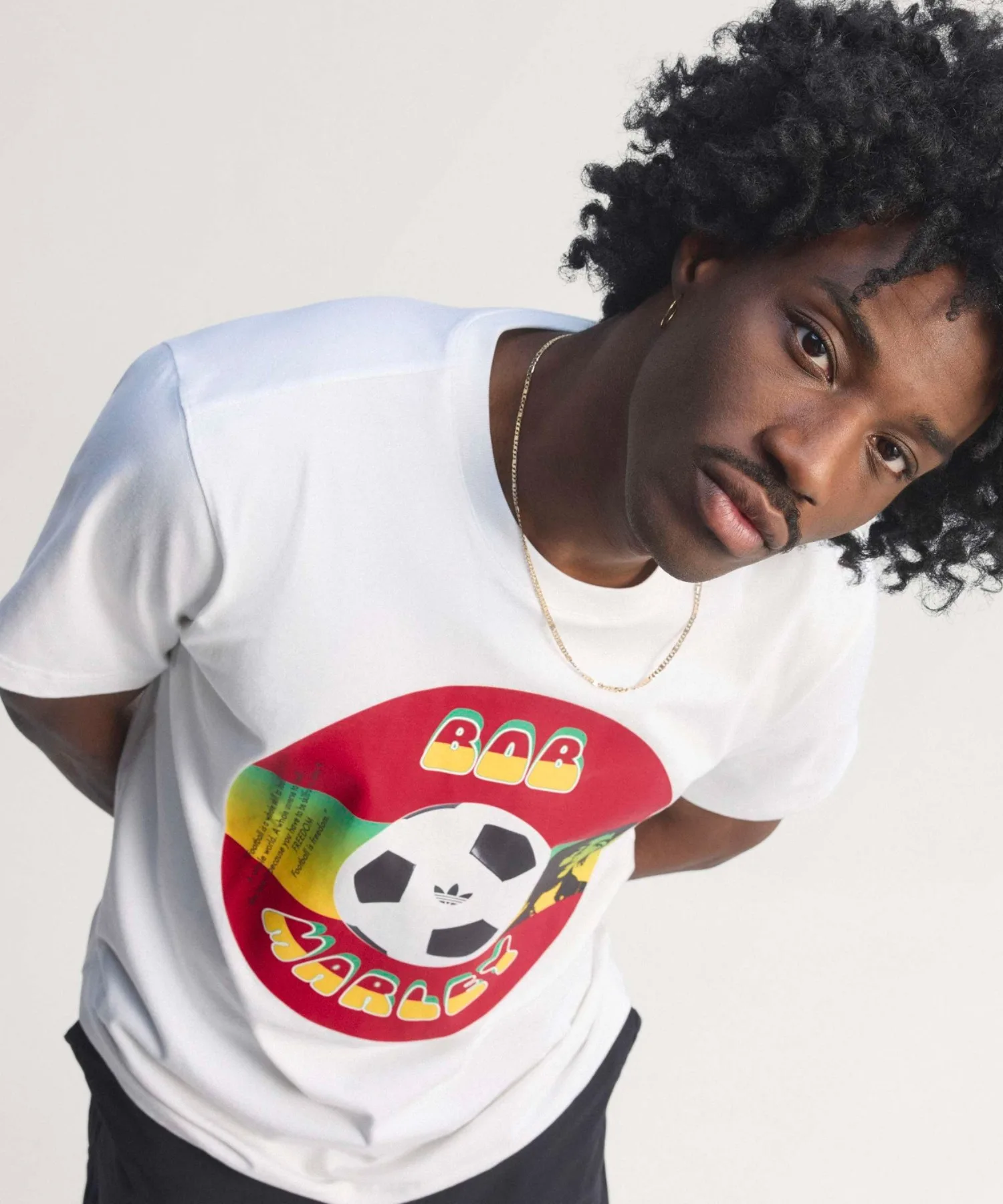Футболка Bob Marley ORIGINALS adidas белая — фото 3