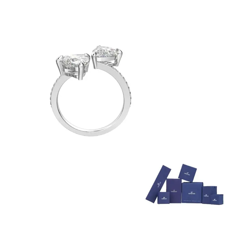 

Swarovski Кристалл, родированное покрытие, кубический цирконий, кольца, женские, silver