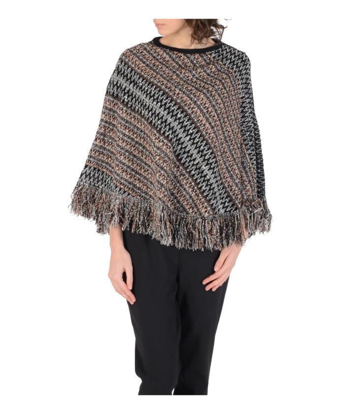 

Яркое пончо из смесовой шерсти Missoni, мультиколор