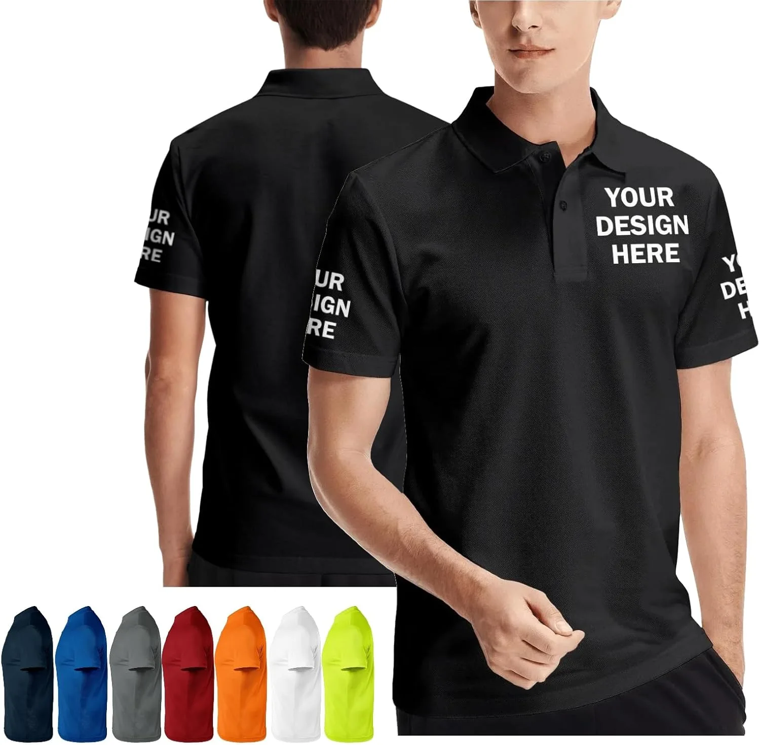 

Индивидуальные поло для мужчин с нанесением текста и изображения VAPK