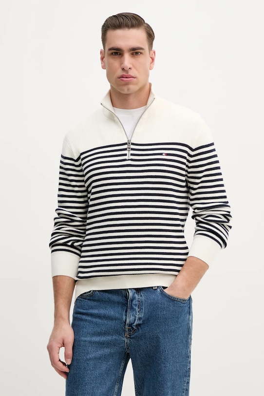 

Хлопковый свитер Tommy Hilfiger, бежевый