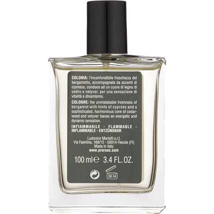 

Proraso Cypress & Vetyver Eau De Cologne 100ml