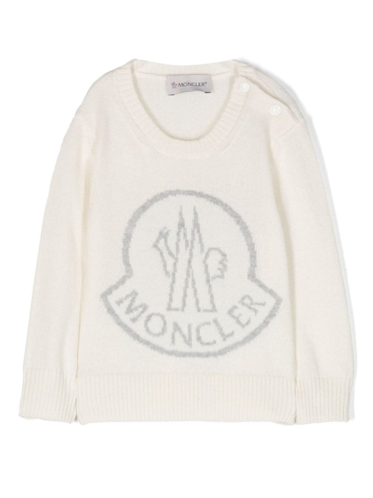 

Moncler Enfant джемпер с логотипом, белый