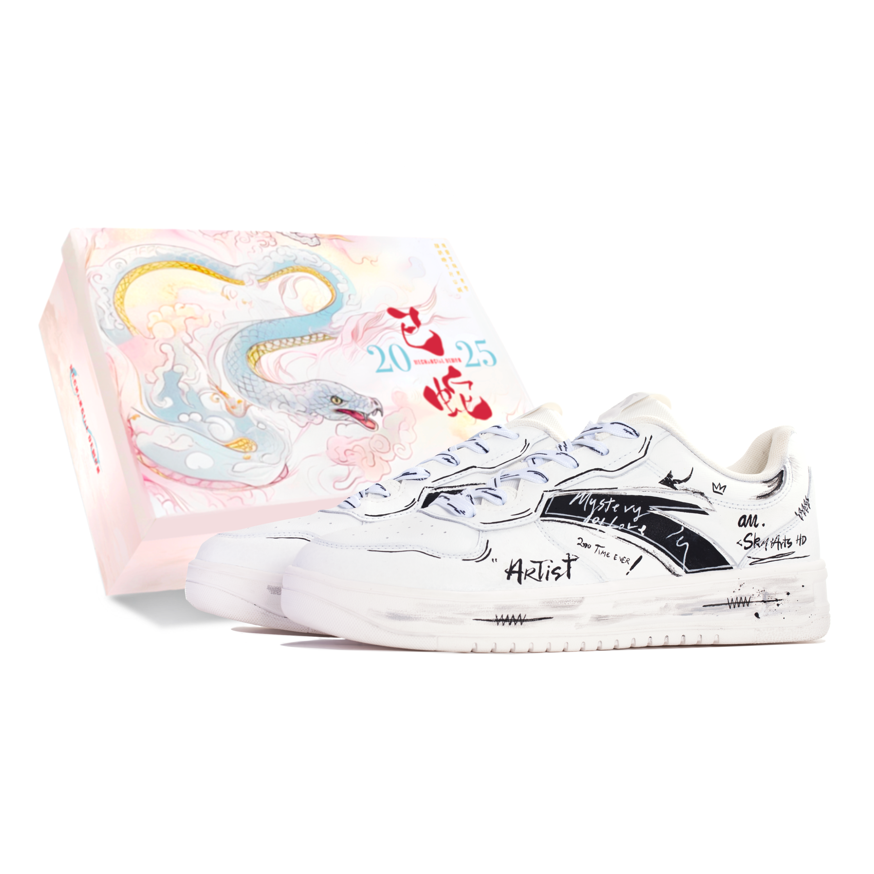 

Мужские низкие скейтерские кроссовки с амортизацией Relaxed Cushioning и износостойкой подошвой ANTA, белый