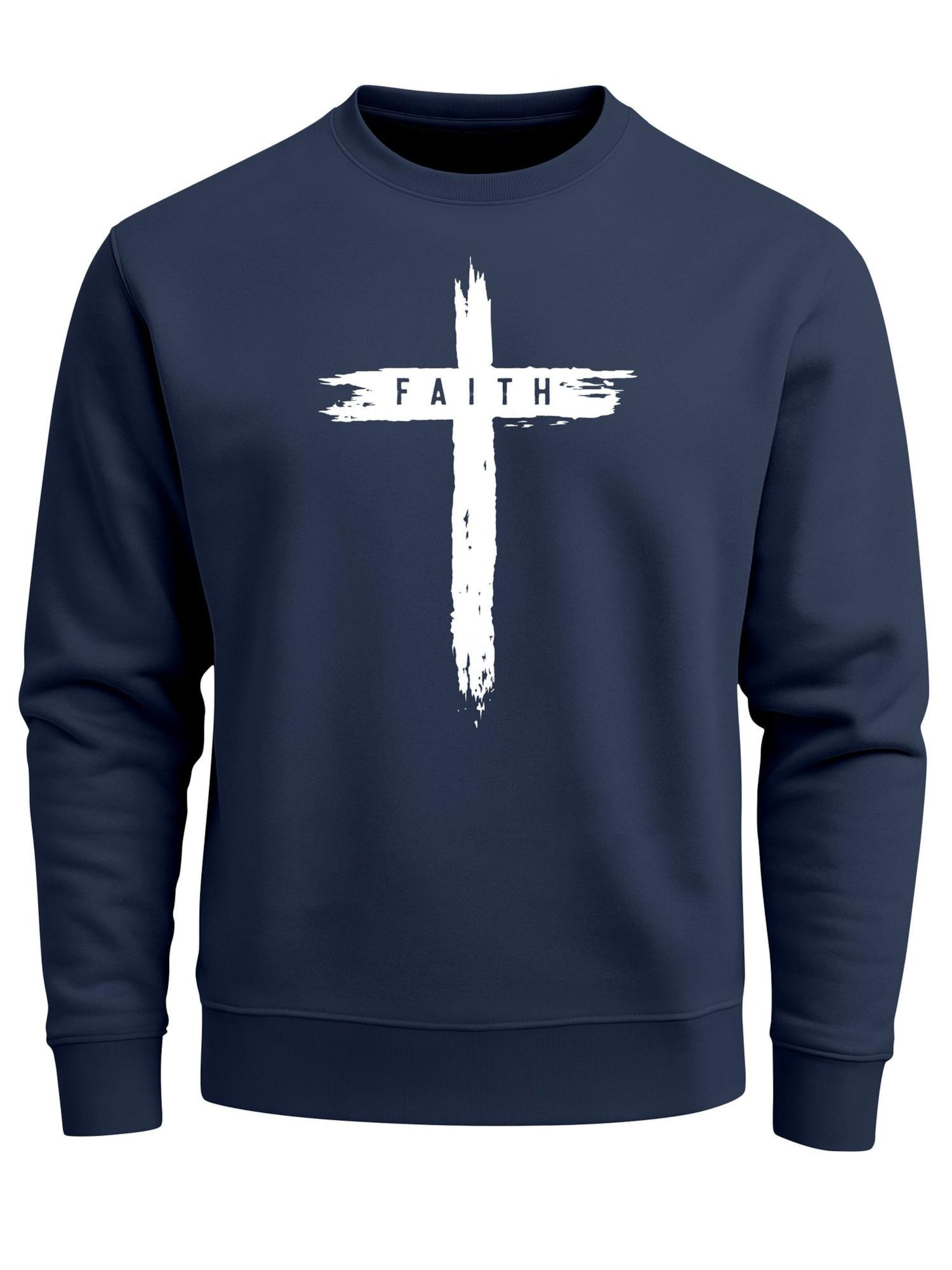 

Neverless Свитшот 'Faith' в цвете Navy