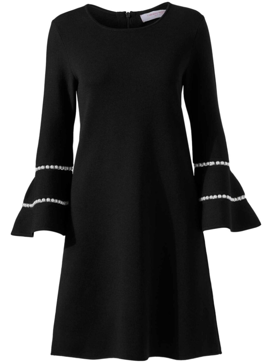 

Мини-платье с жемчужными деталями Carolina Herrera, черный