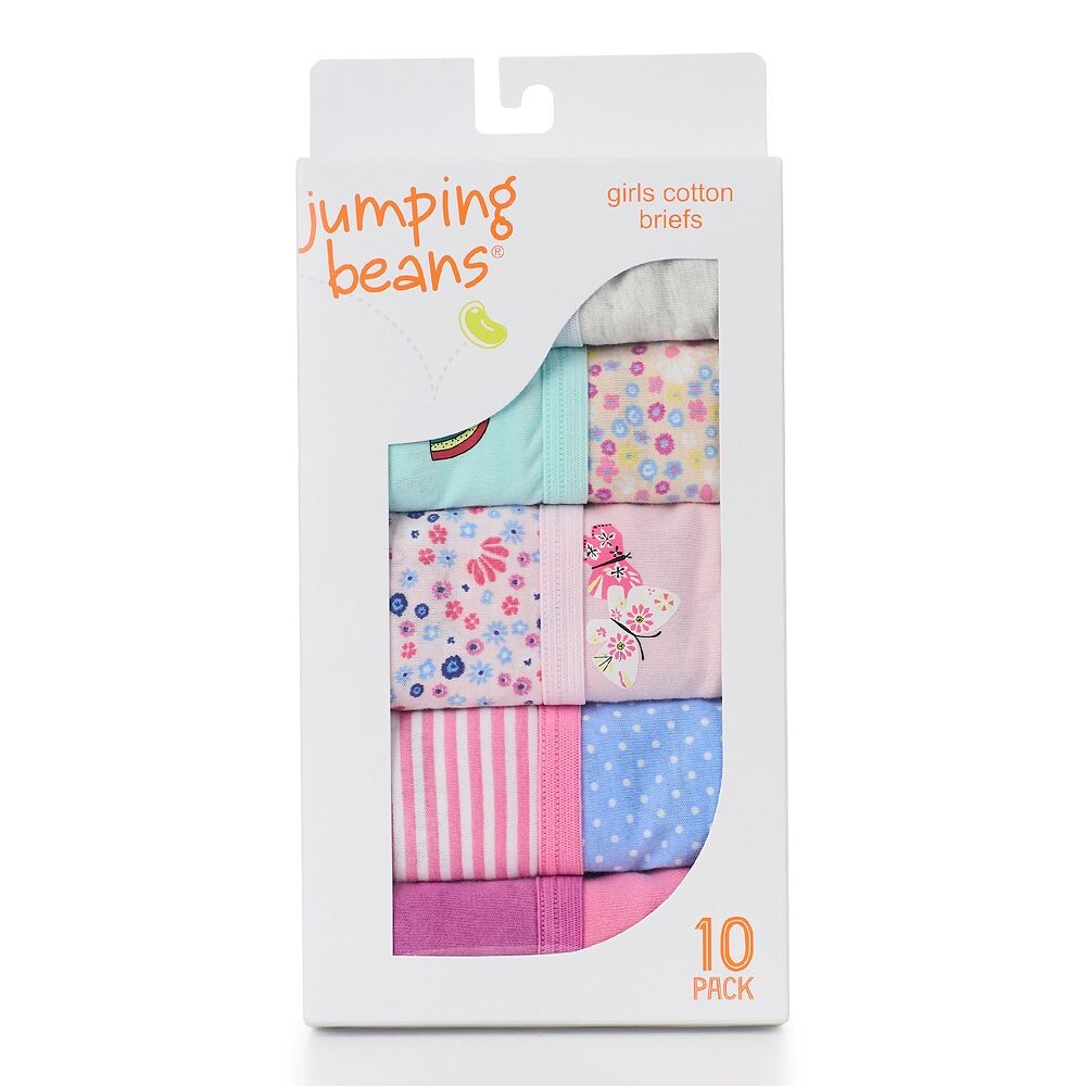 Трусы с цветочным принтом для малышей Jumping Beans, упаковка из 10 шт., цвет Butterfly — фото 2