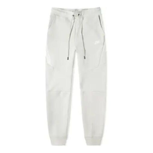 

Брюки tech fleece men's jogger pants 'light bone white' Nike, белый