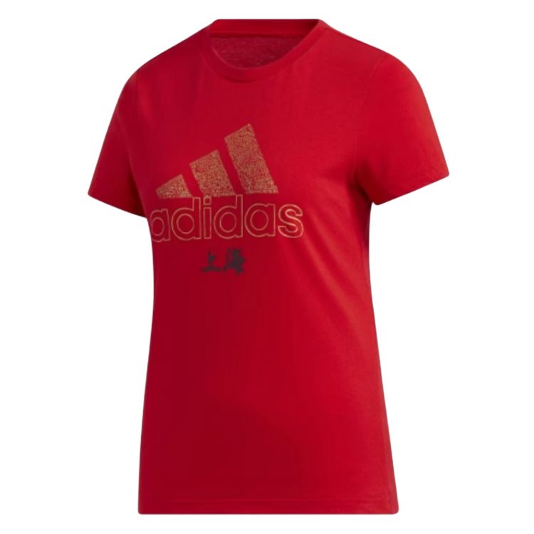 Adidas Футболка женская красная — фото 3