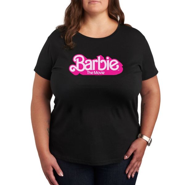 

Футболка с логотипом фильма больших размеров Barbie, черный